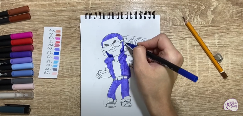 Рисуем Брок из Brawl Stars