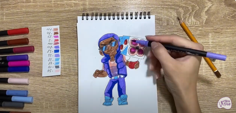 Рисуем Брок из Brawl Stars