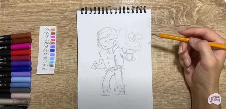 Рисуем Брок из Brawl Stars