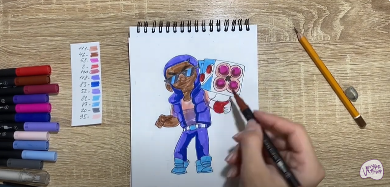 Рисуем Брок из Brawl Stars