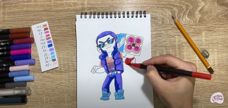 Рисуем Брок из Brawl Stars