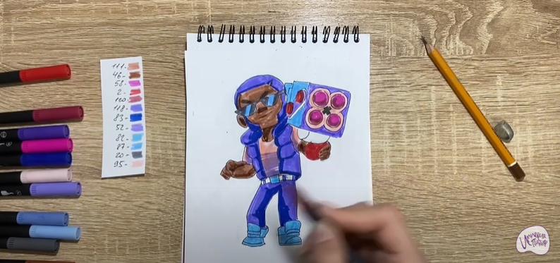 Рисуем Брок из Brawl Stars