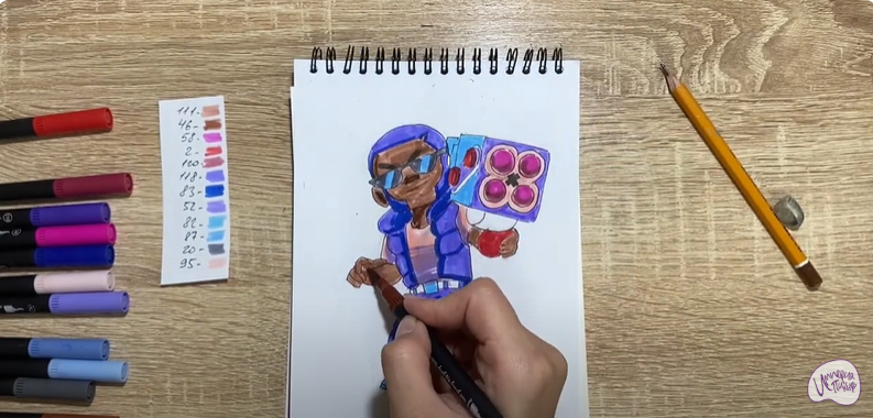 Рисуем Брок из Brawl Stars