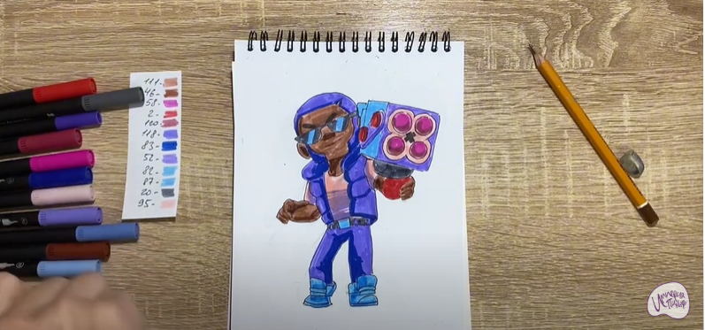 Рисуем Брок из Brawl Stars