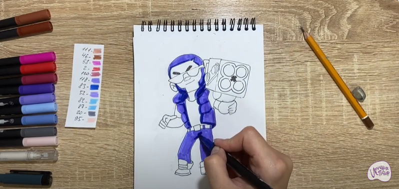 Рисуем Брок из Brawl Stars