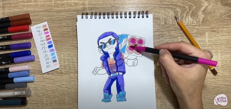 Рисуем Брок из Brawl Stars