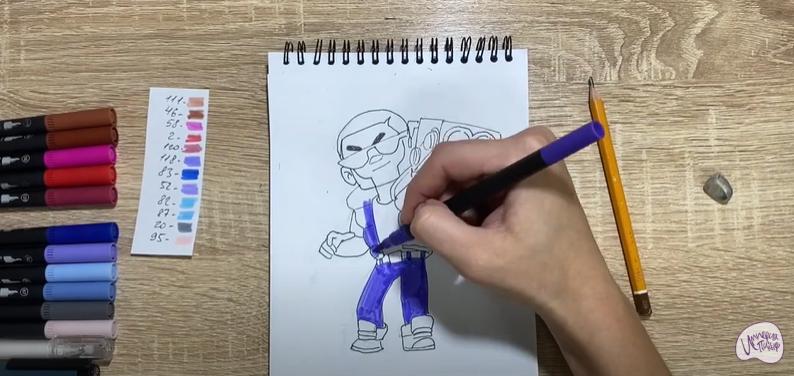 Рисуем Брок из Brawl Stars