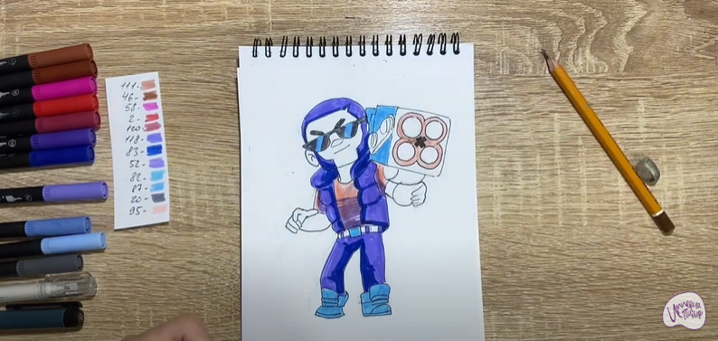 Рисуем Брок из Brawl Stars