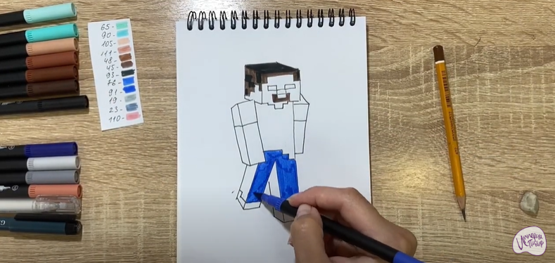 Рисуем Херобрин из "Minecraft"