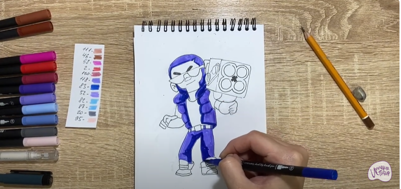 Рисуем Брок из Brawl Stars