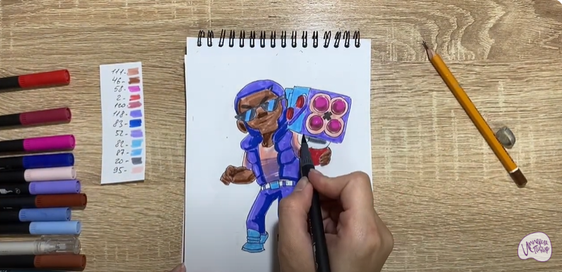 Рисуем Брок из Brawl Stars