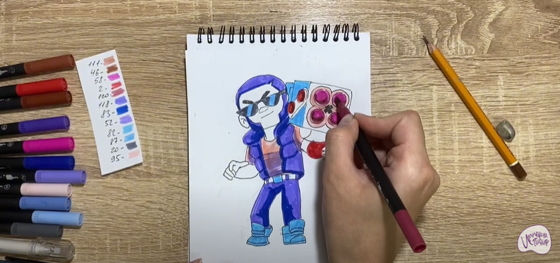 Рисуем Брок из Brawl Stars