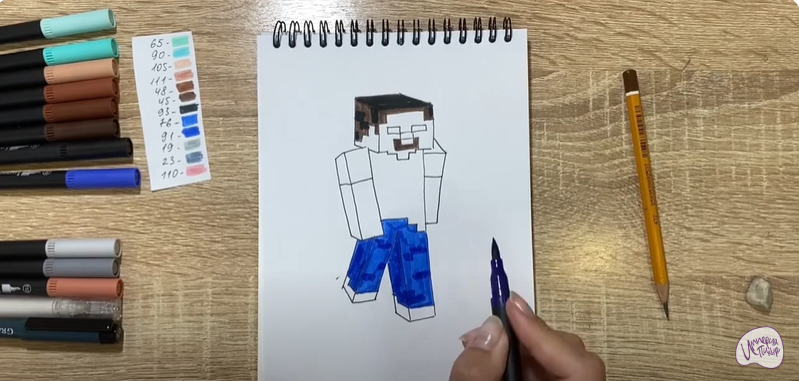 Рисуем Херобрин из "Minecraft"