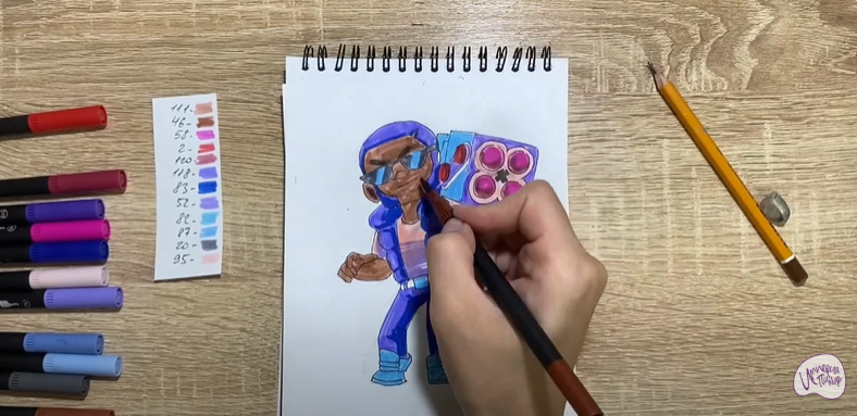 Рисуем Брок из Brawl Stars