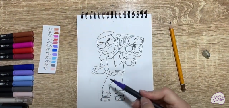 Рисуем Брок из Brawl Stars