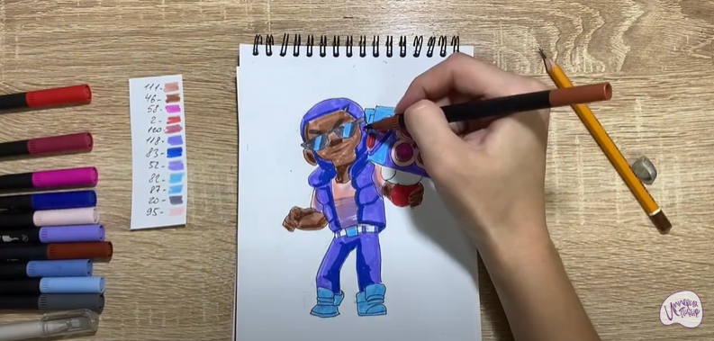 Рисуем Брок из Brawl Stars