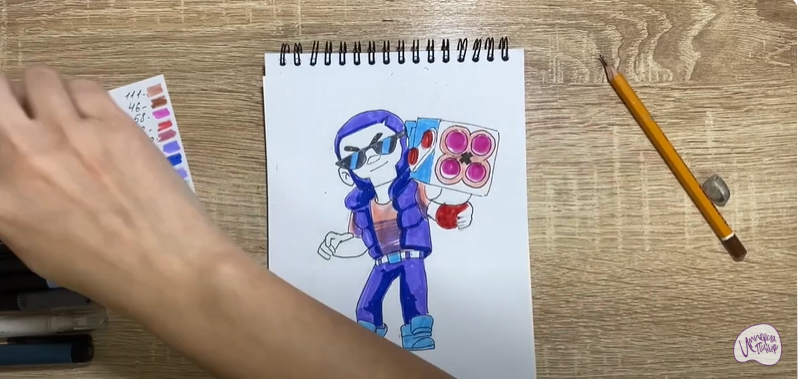 Рисуем Брок из Brawl Stars