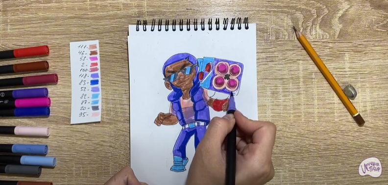 Рисуем Брок из Brawl Stars