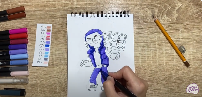 Рисуем Брок из Brawl Stars