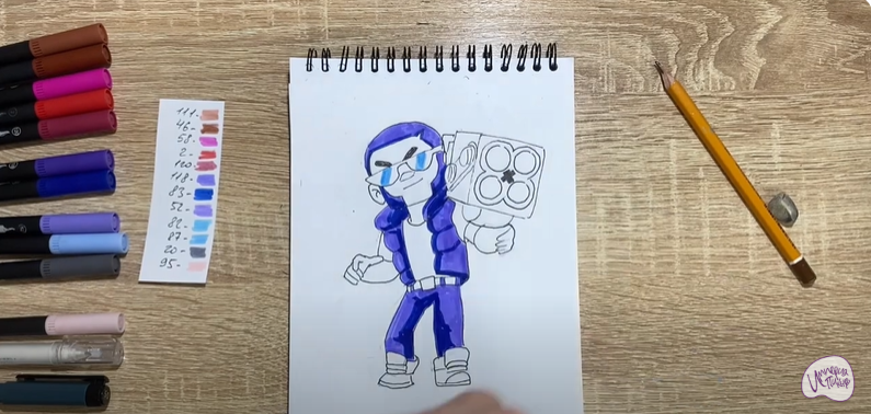 Рисуем Брок из Brawl Stars