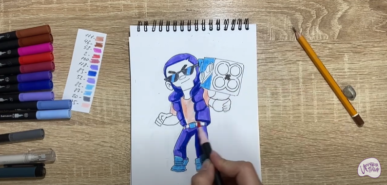 Рисуем Брок из Brawl Stars