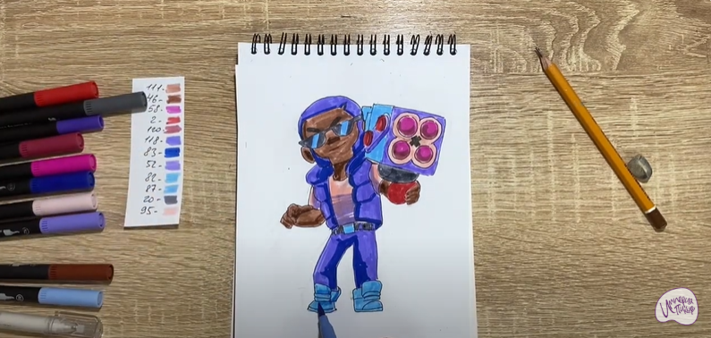 Рисуем Брок из Brawl Stars