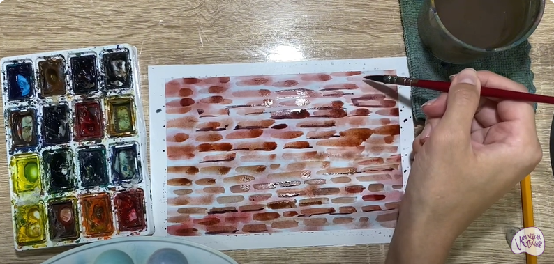 Рисуем Кирпичная стена
