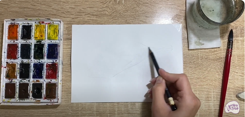 Рисуем Пучок укропа