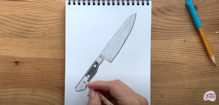 Рисуем Кухонный нож