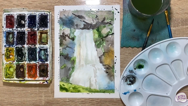 Рисуем Водопад
