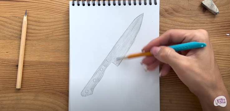 Рисуем Кухонный нож