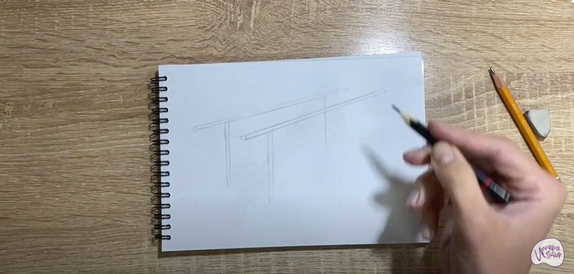 Рисуем Брусья гимнастические