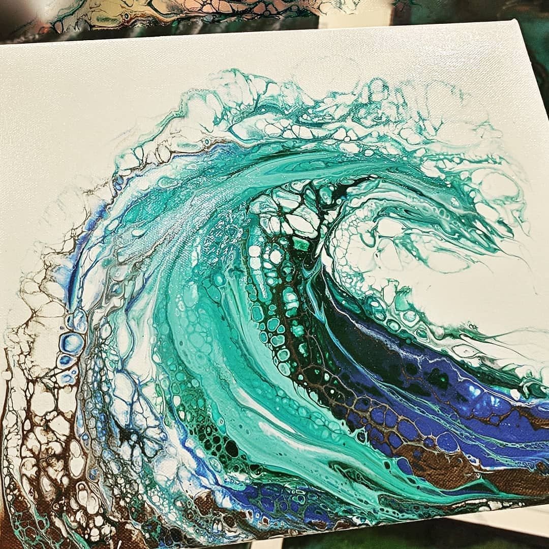 Картины fluid art как делать