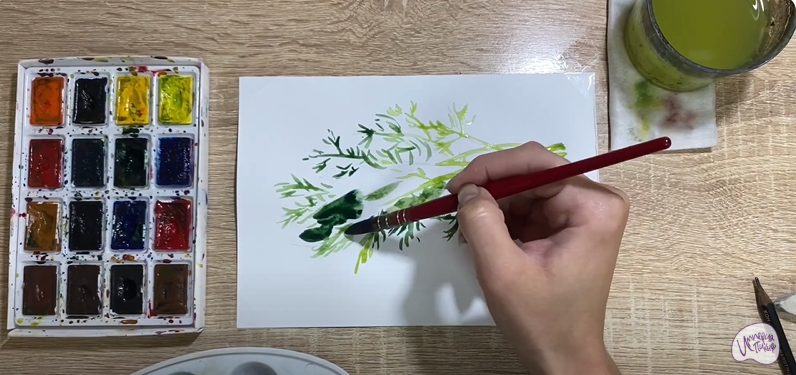 Рисуем Пучок укропа