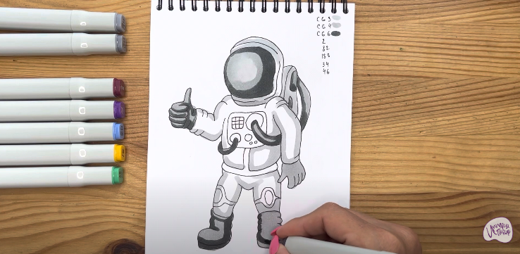 Идеи для срисовки космонавт легкие пошагово (90 фото)