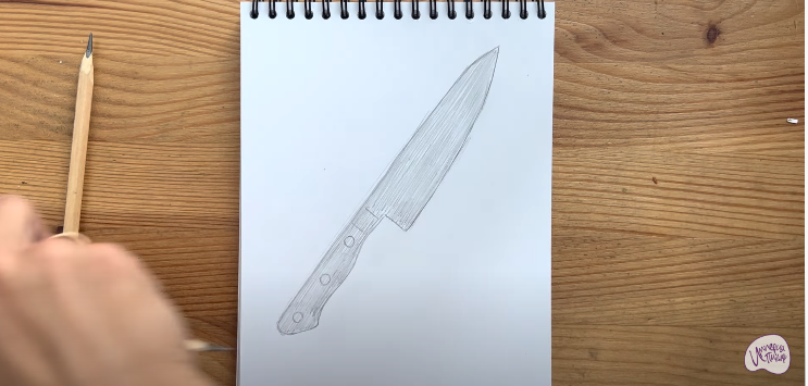 Рисуем Кухонный нож