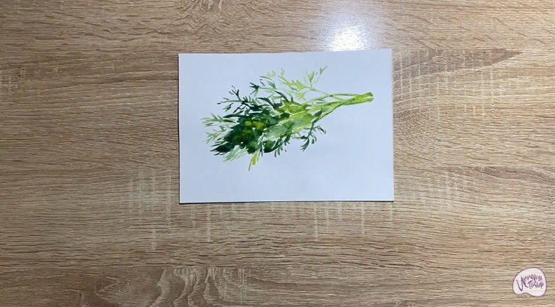 Рисуем Пучок укропа