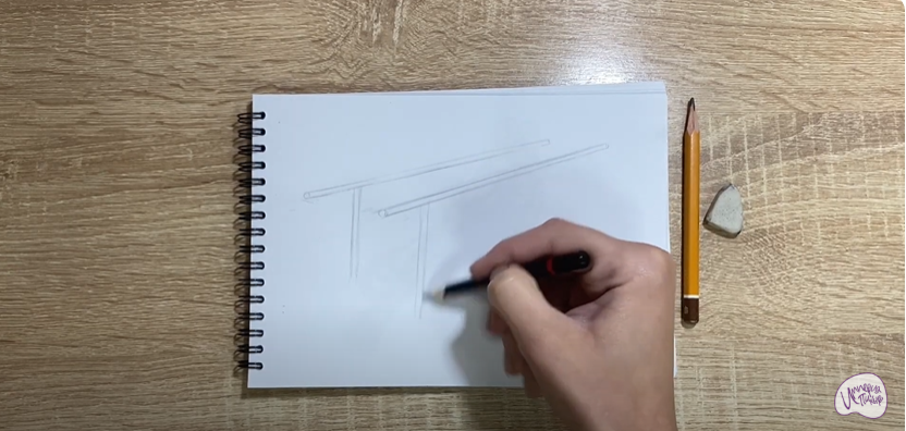 Рисуем Брусья гимнастические