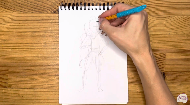 Как нарисовать самурая? | Рисуем поэтапно самурая с мечом, девушка