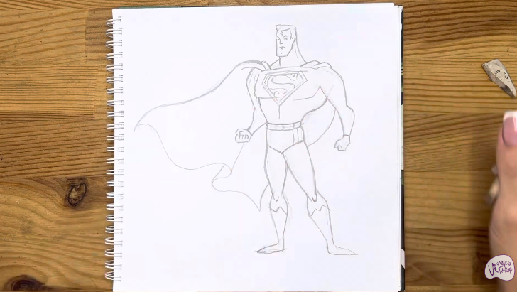 Как поэтапно нарисовать Супермена