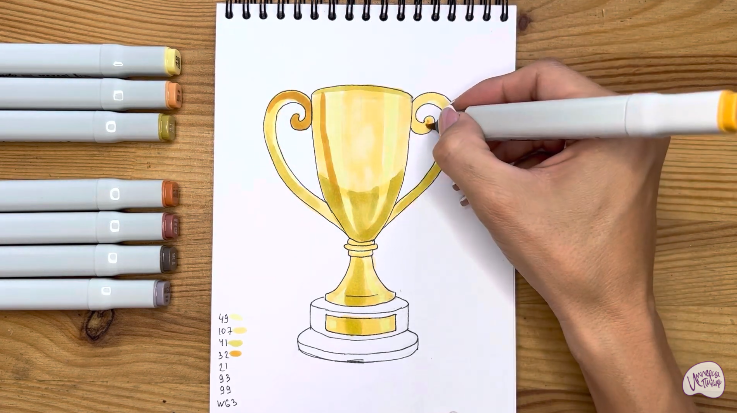 Как нарисовать Золотой кубок карандашом поэтапно