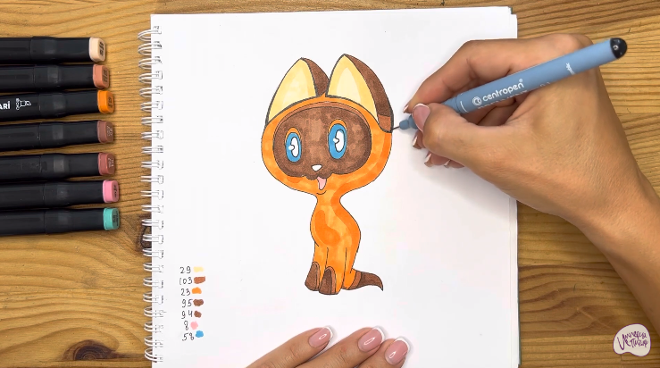 Урок-схема рисования карандашом - котёнок