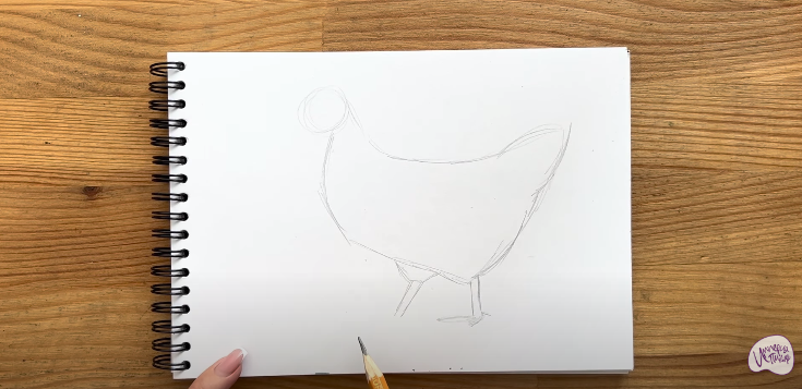 Как нарисовать курицу? — рисуем по шагам для детей