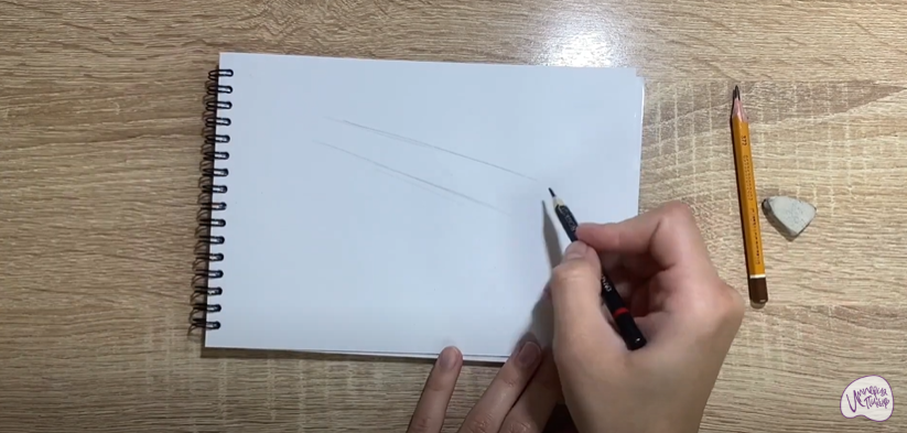 Рисуем Гимнастическая скамейка