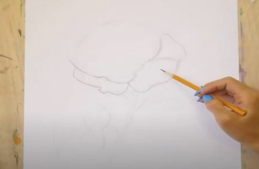 Рисуем Роза акварелью